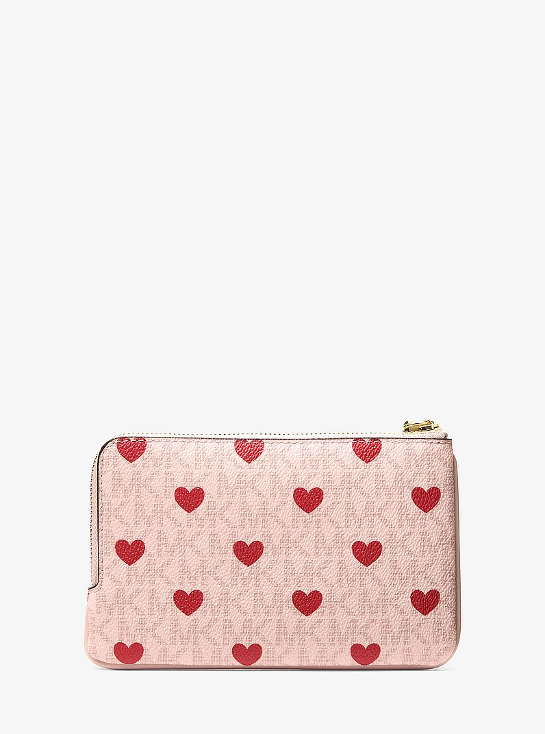 Jet Set Travel Small Printed Signature Logo Wristlet in POWDER BLUSH | Michael Kors