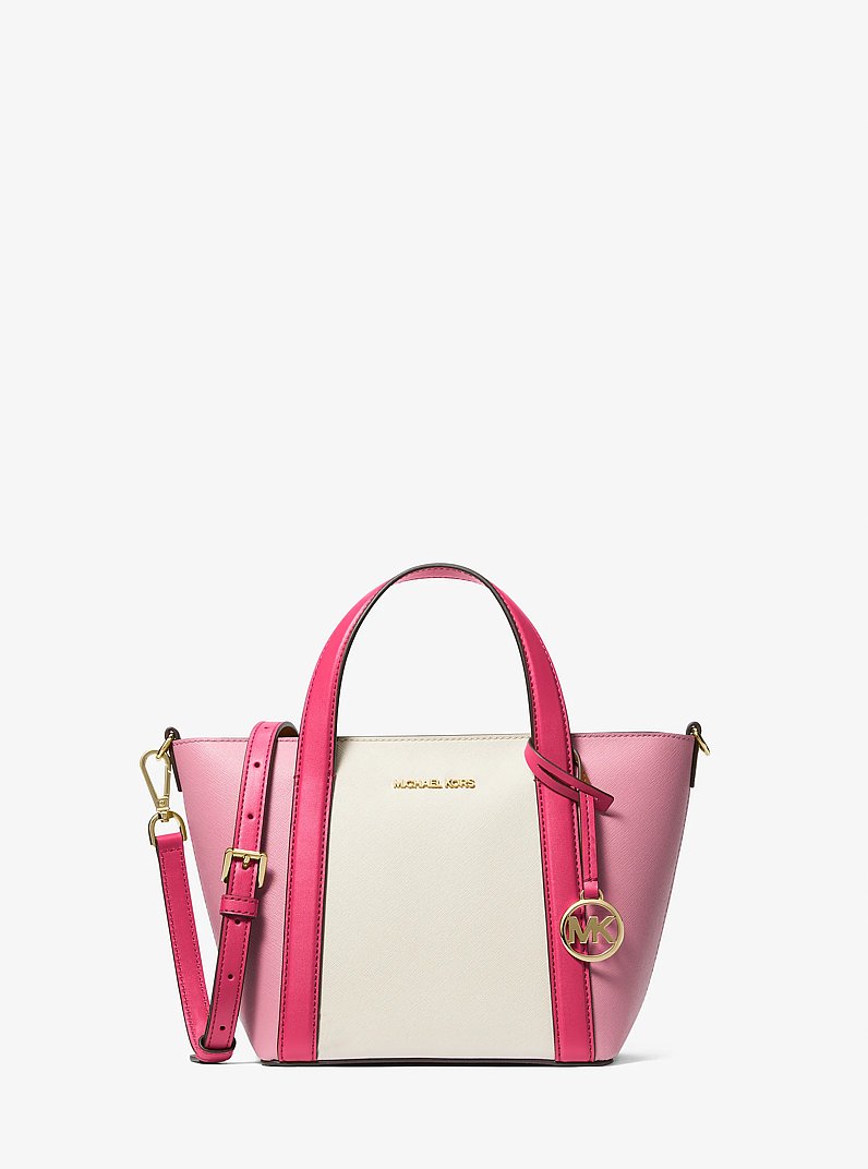 Pratt Small Color-Block Tote Bag in ELCTRPNK MLT | Michael Kors