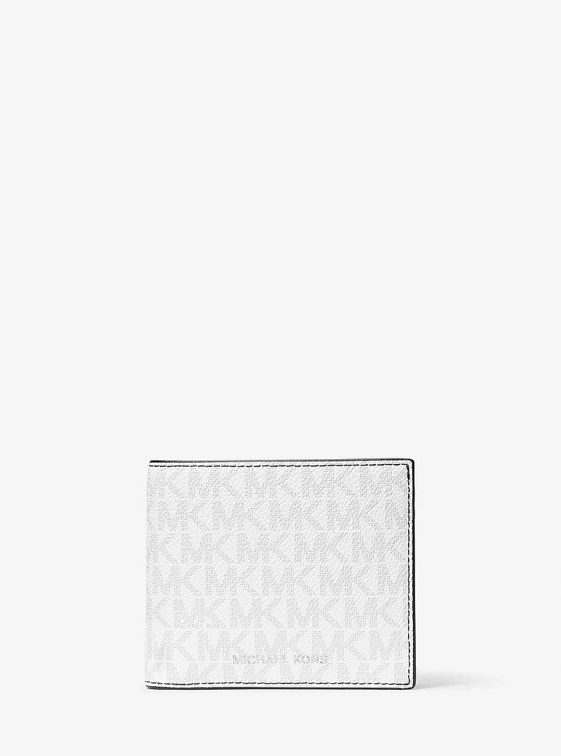 Hudson Signature Logo Billfold Wallet in BRIGHT WHT | Michael Kors