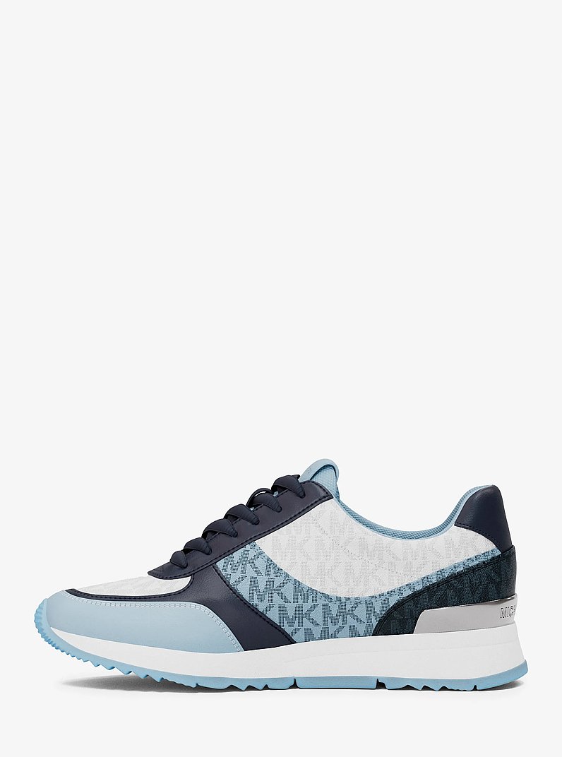 Andi Mixed-Media Trainer in PALE BLUE MULTI | Michael Kors
