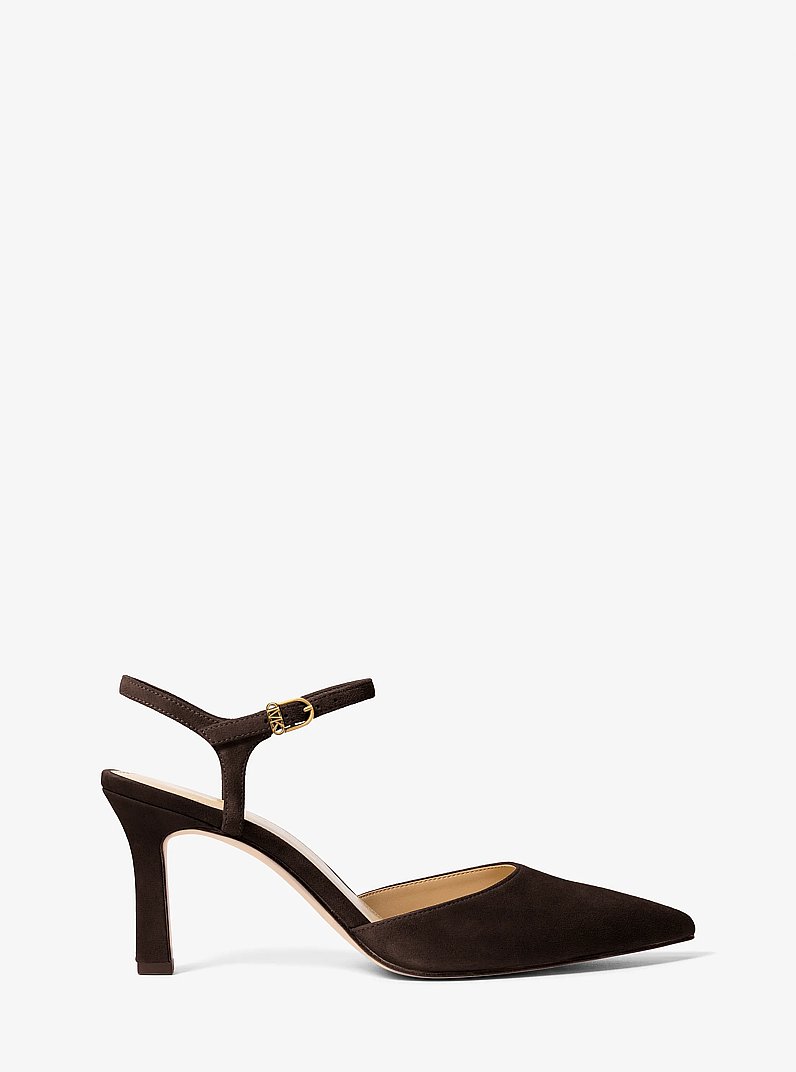 Amara Suede Slingback Pump in CHOCOLATE | Michael Kors