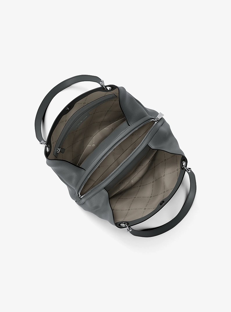 Kensington Large Pebbled Leather Tote Bag in STORM | Michael Kors