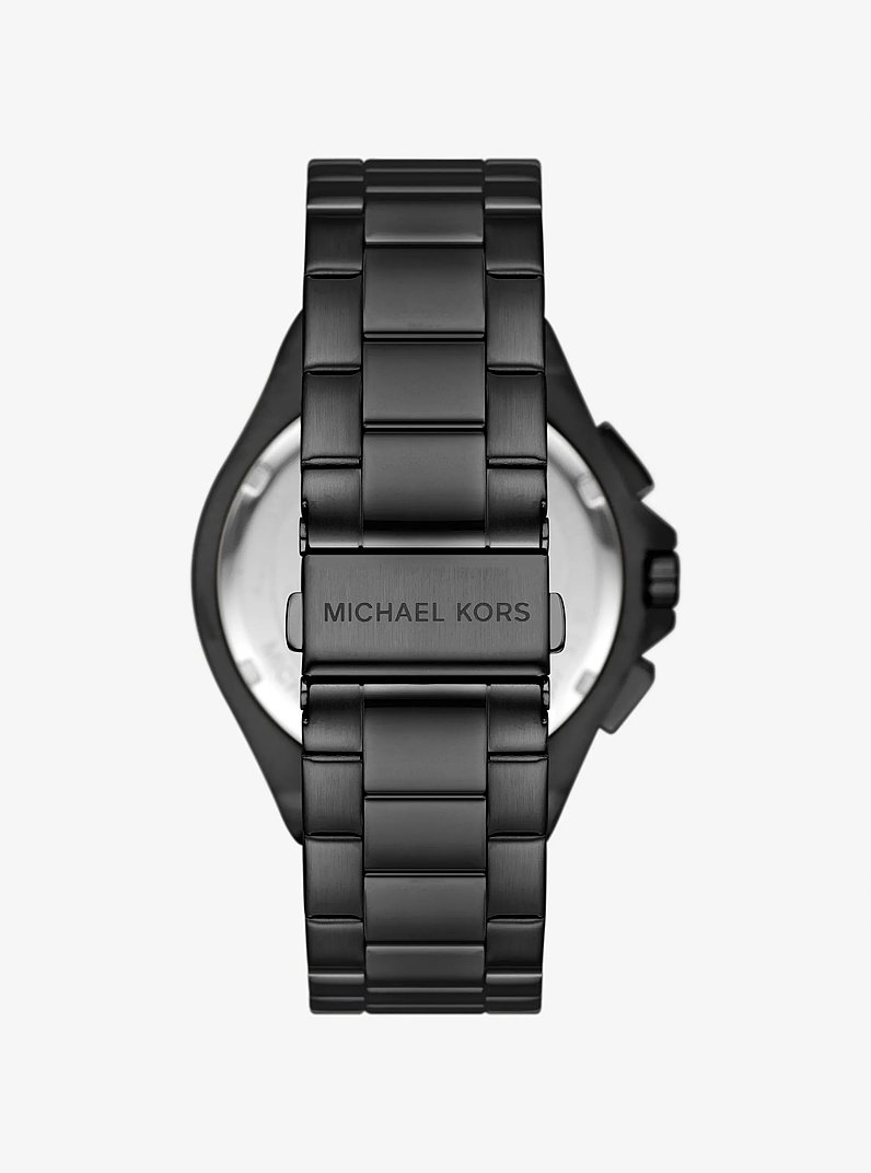 Oversized Lennox Black-Tone Watch in BLACK | Michael Kors