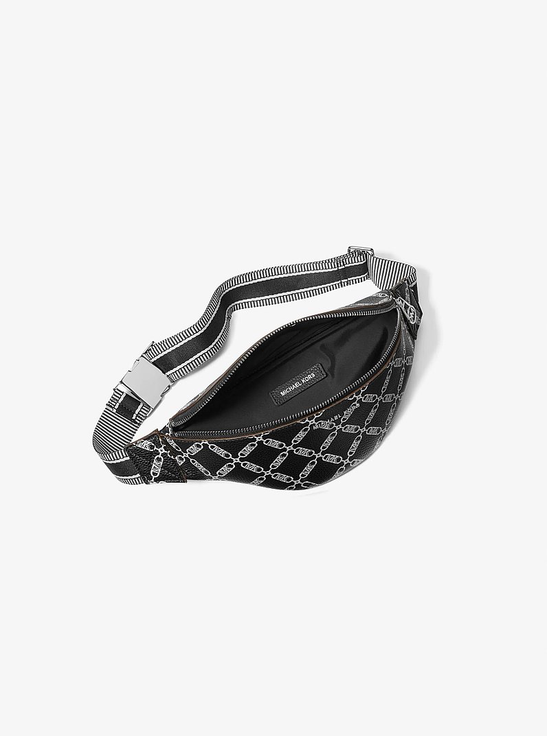 Empire Logo Print Kids Sling Pack in BLACK | Michael Kors