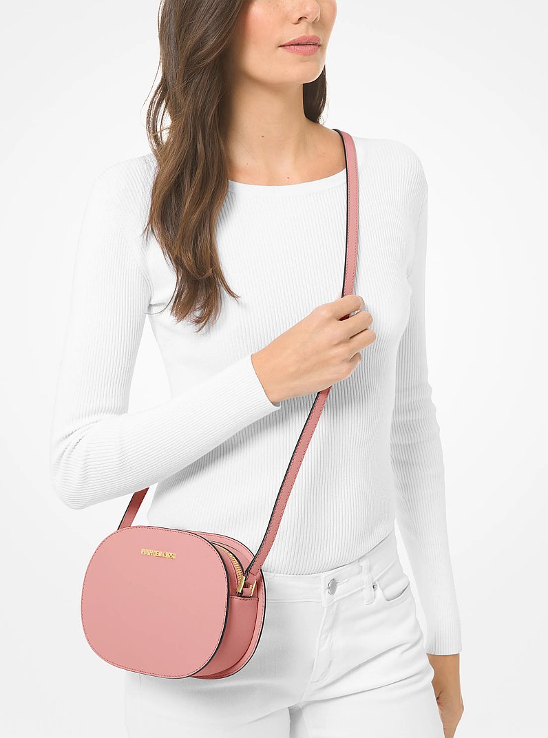 Bandolera Jet Set Travel mediana de piel saffiano in PRIMROSE | Michael Kors