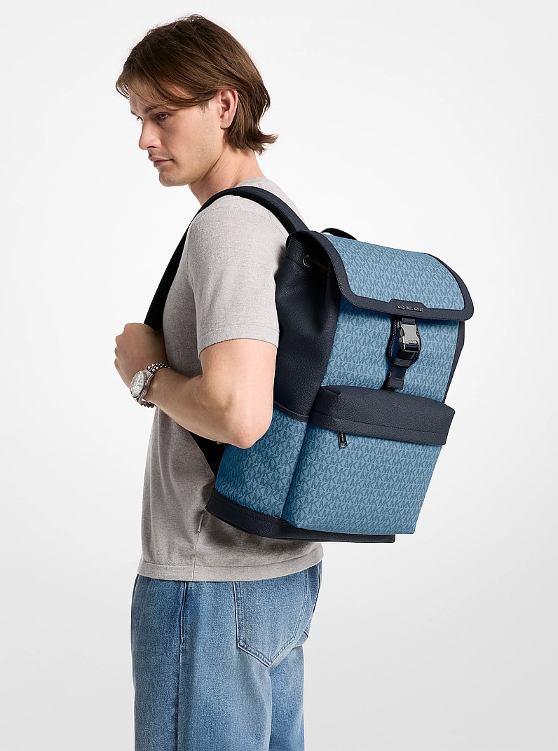 Pacey Signature Logo Backpack in DENIM | Michael Kors