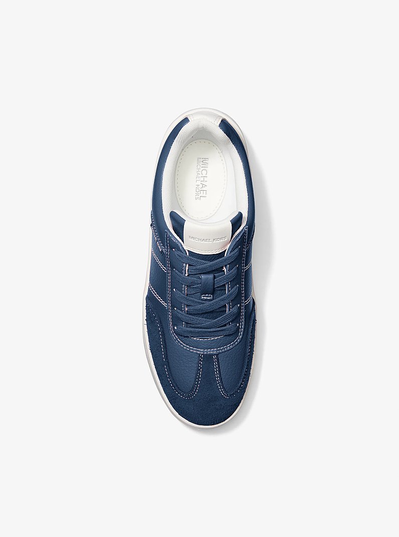 Kai Mixed-Media Sneaker in NAVY | Michael Kors