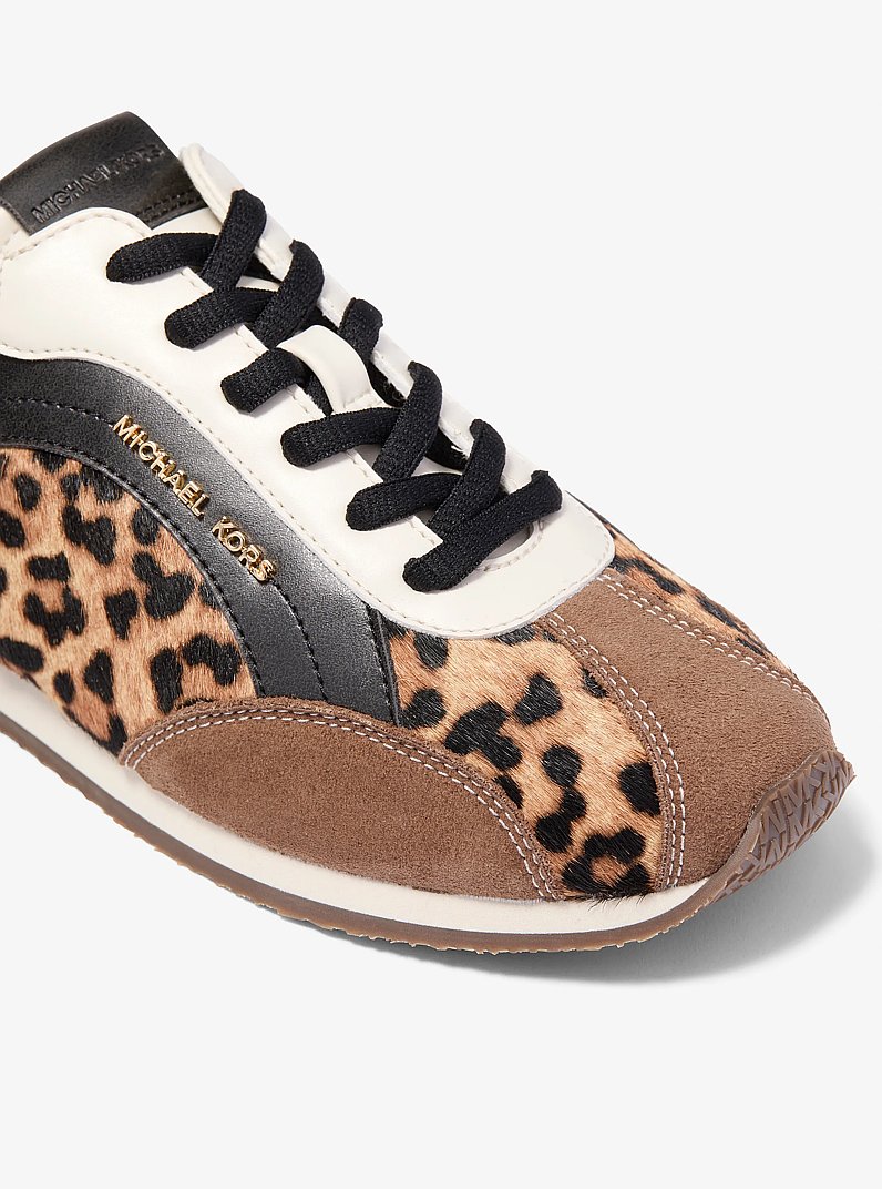 Avi Mixed-Media Slip-On Sneaker in DK CAMEL MLT | Michael Kors