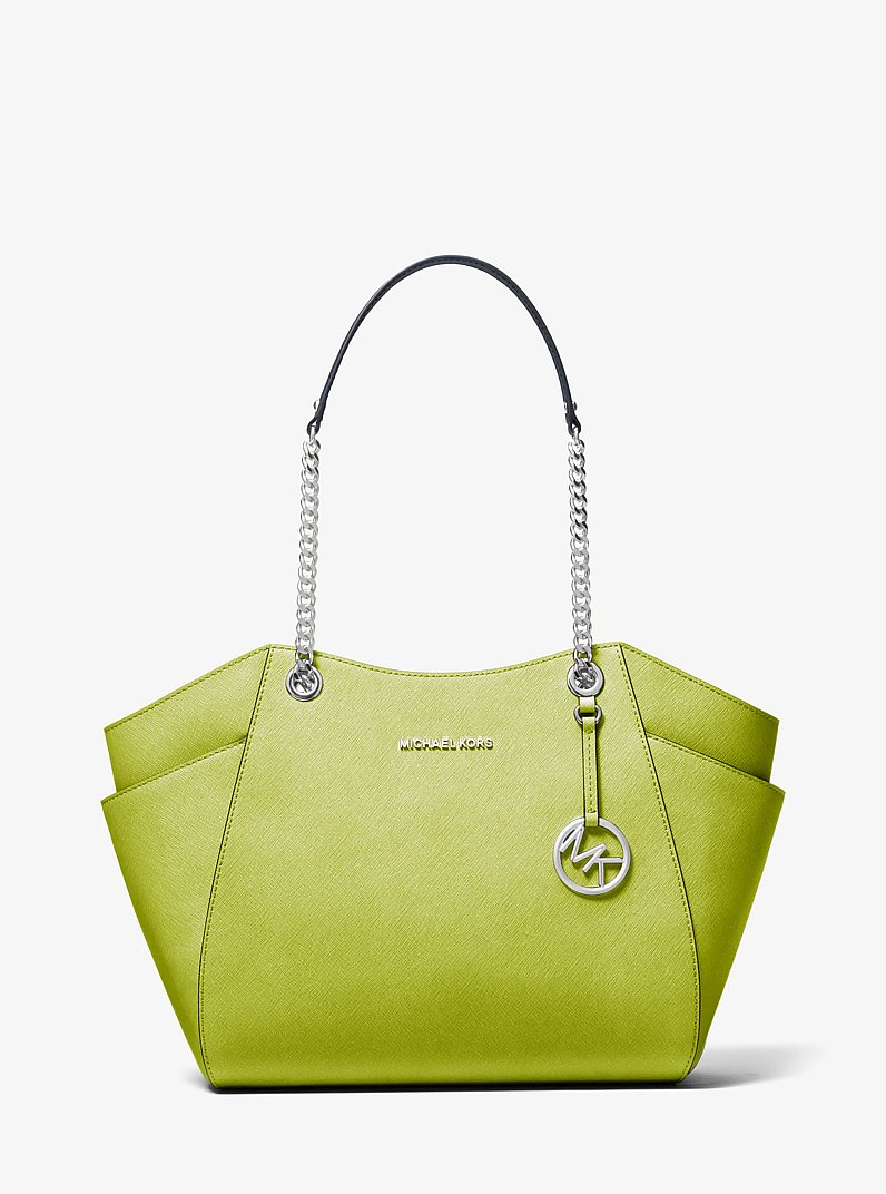 Jet Set Large Saffiano Shoulder Bag in LIME - Sale | Michael Kors [US]