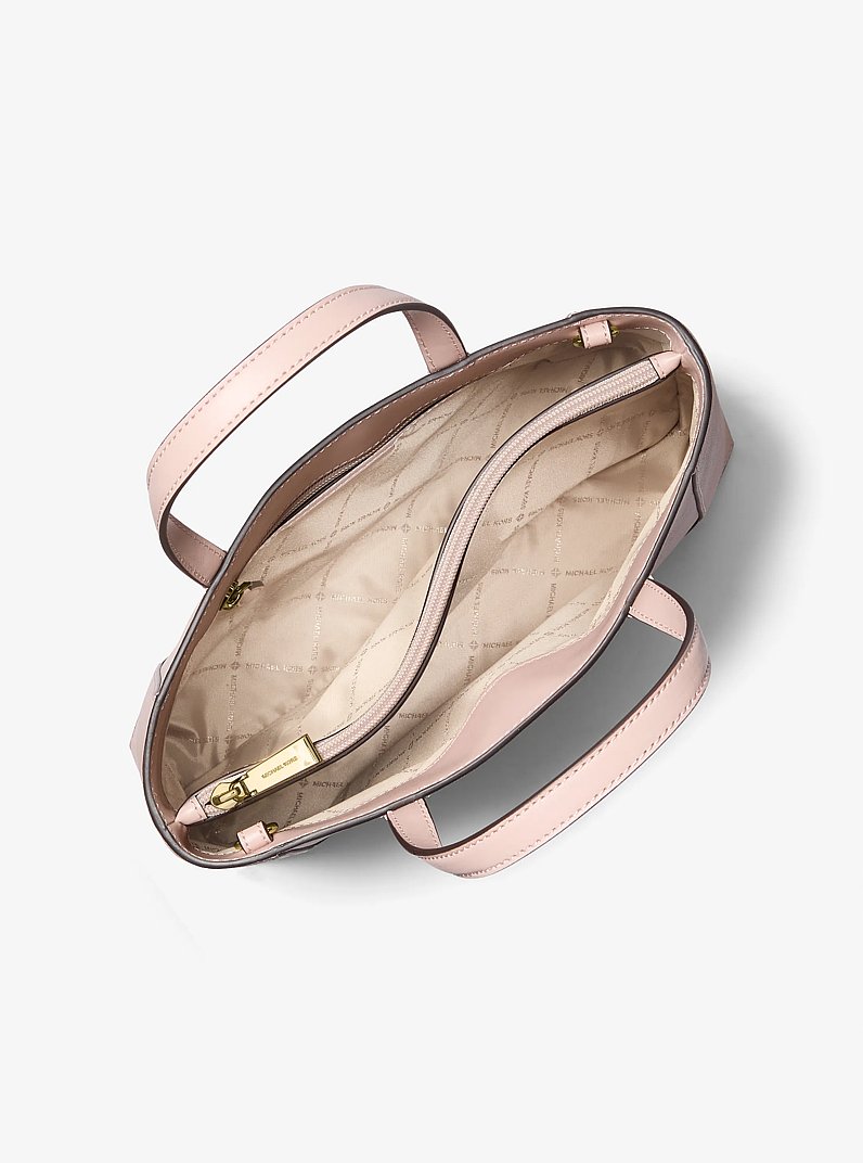 Sallie Medium Saffiano Leather Satchel in SOFT PINK | Michael Kors