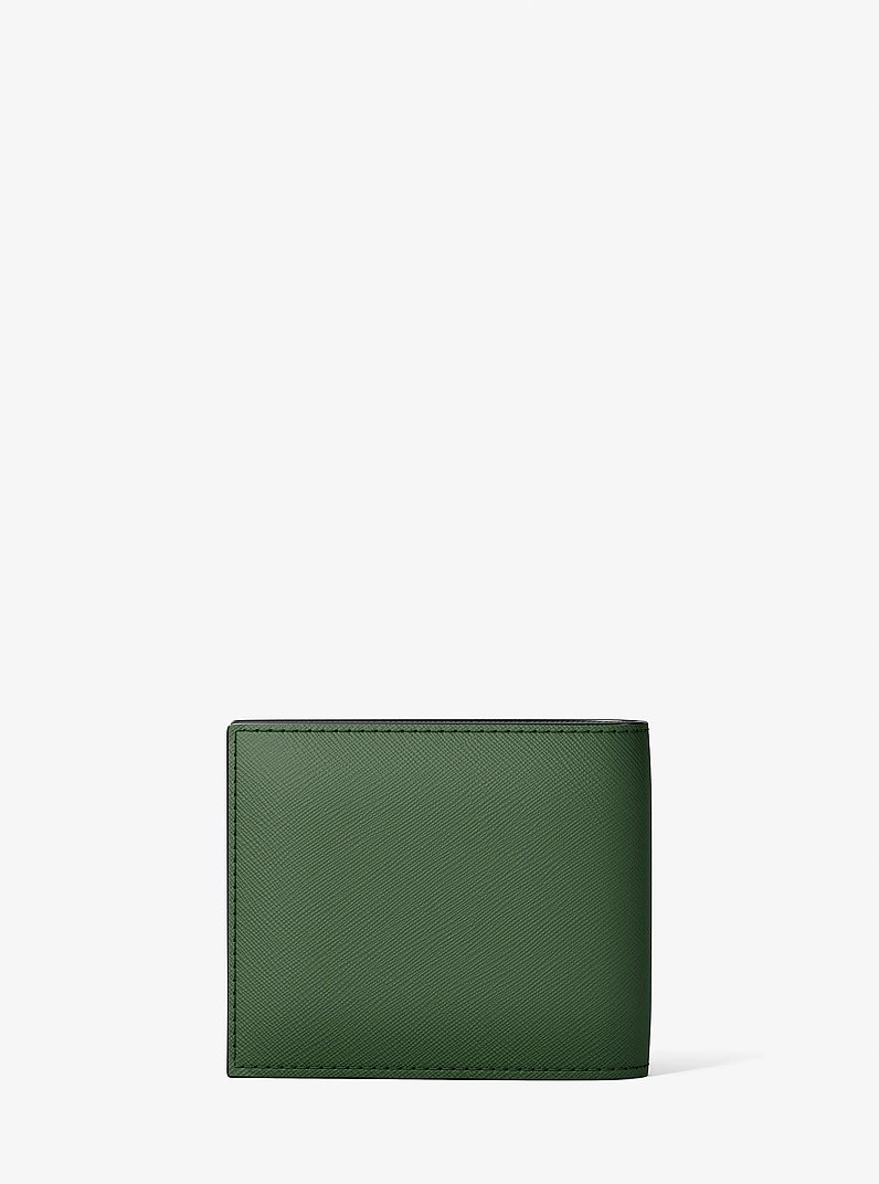 Cooper Saffiano Leather Billfold Wallet With Passcase in AMAZON GREEN | Michael Kors