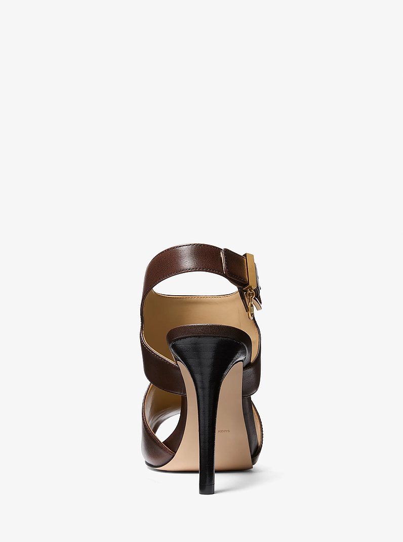 Sandale Harper en cuir bruni in LUGGAGE | Michael Kors