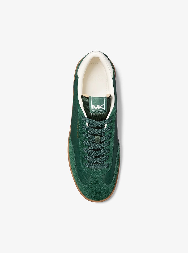 Wilton Leather and Suede Sneaker in BOSCO | Michael Kors
