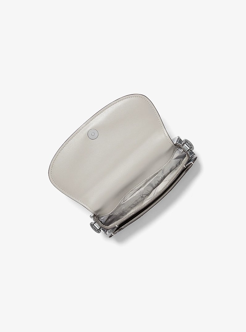 Petit sac &agrave; &eacute;paule Mila en cuir m&eacute;tallis&eacute;