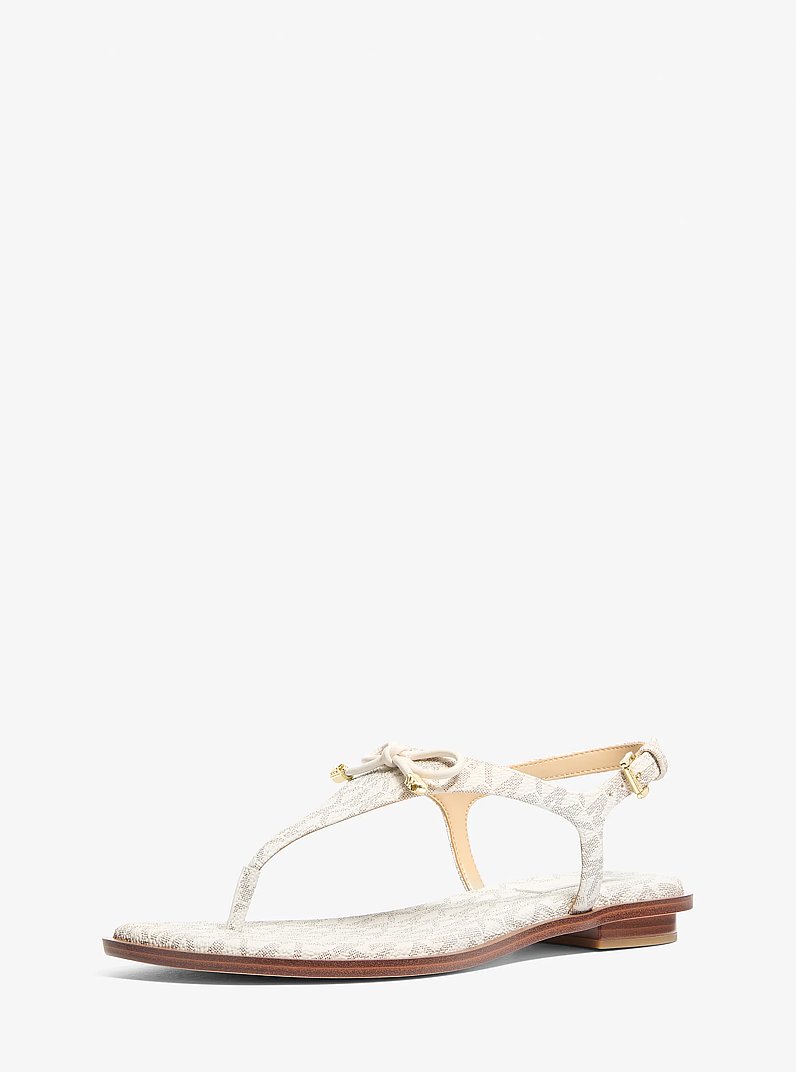 Nori Signature Logo Sandal in VANILLA | Michael Kors
