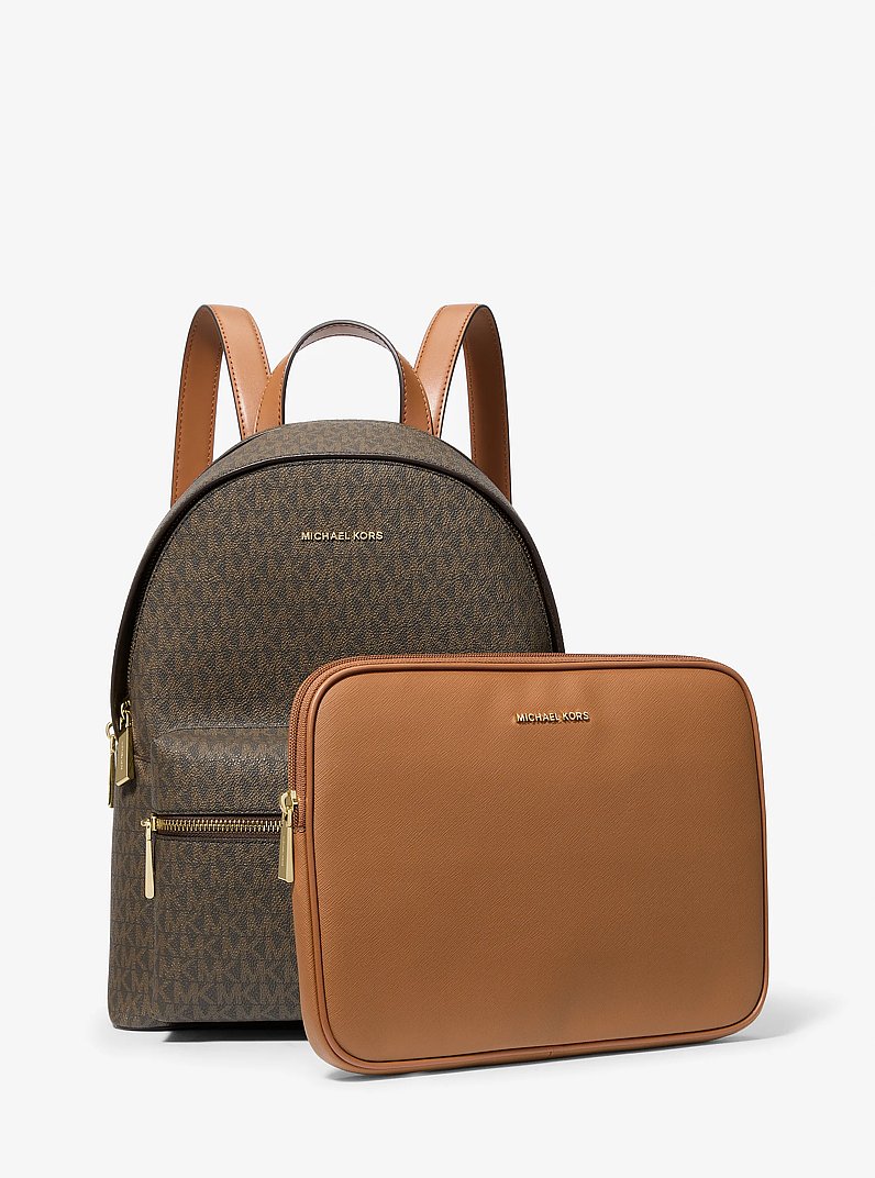 Sally Medium 2-In-1 Logo Backpack in BRN/ACORN | Michael Kors