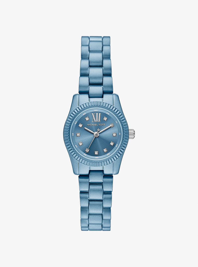 Kleine, blaue Armbanduhr Lexington in limitierter Auflage in CHAMBRAY | Michael Kors