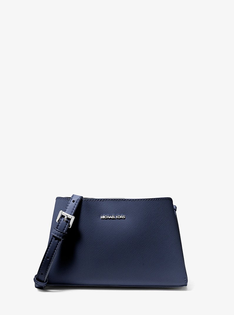Ruthie Small Saffiano Leather Crossbody Bag in NAVY | Michael Kors