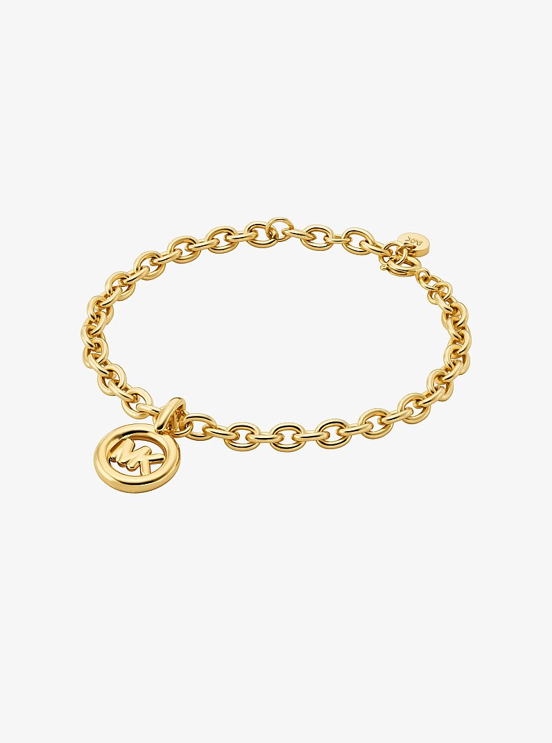 Logo Charm Chain-Link Bracelet in GOLD | Michael Kors