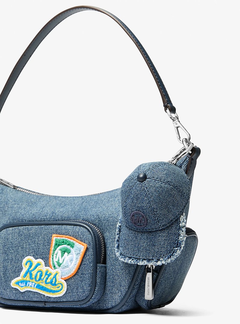 Denim Baseball Hat Bag Charm in WASHED DENIM | Michael Kors