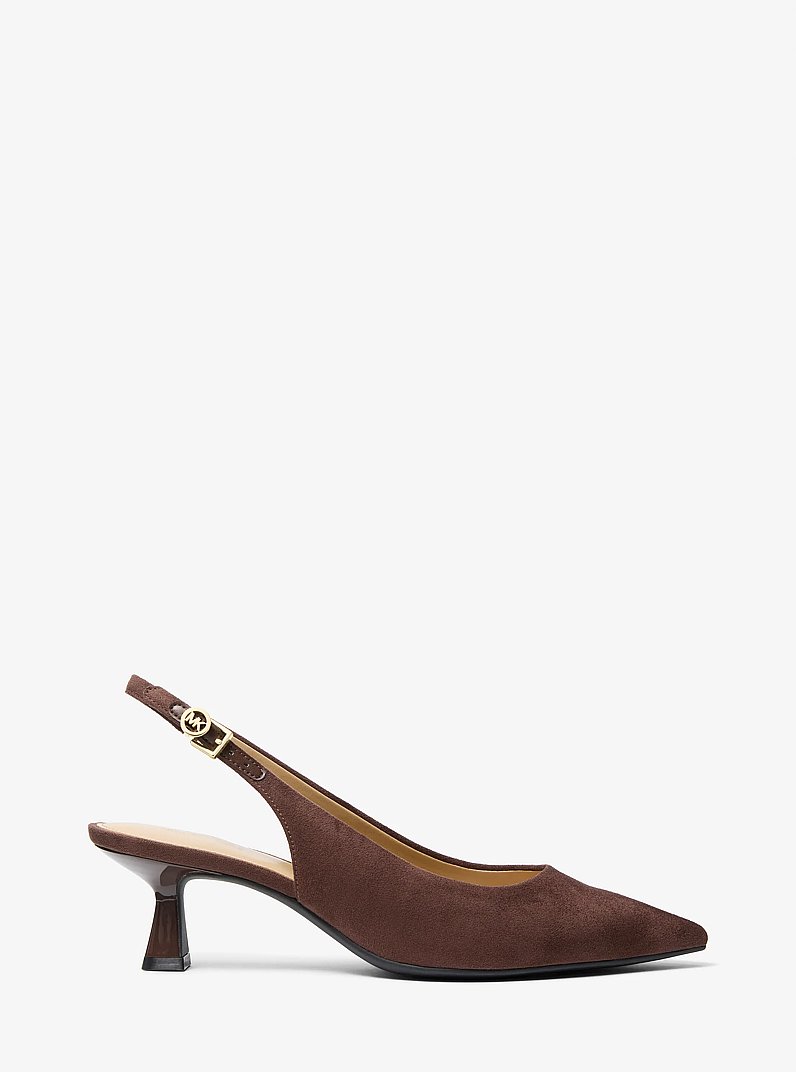 Amali Polyester Microsuede Pump   in NUTMEG | Michael Kors