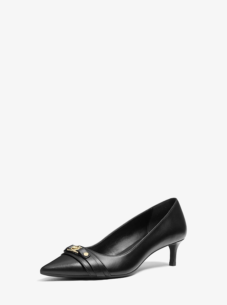 Mandy Flex Leather Pump in BLACK | Michael Kors