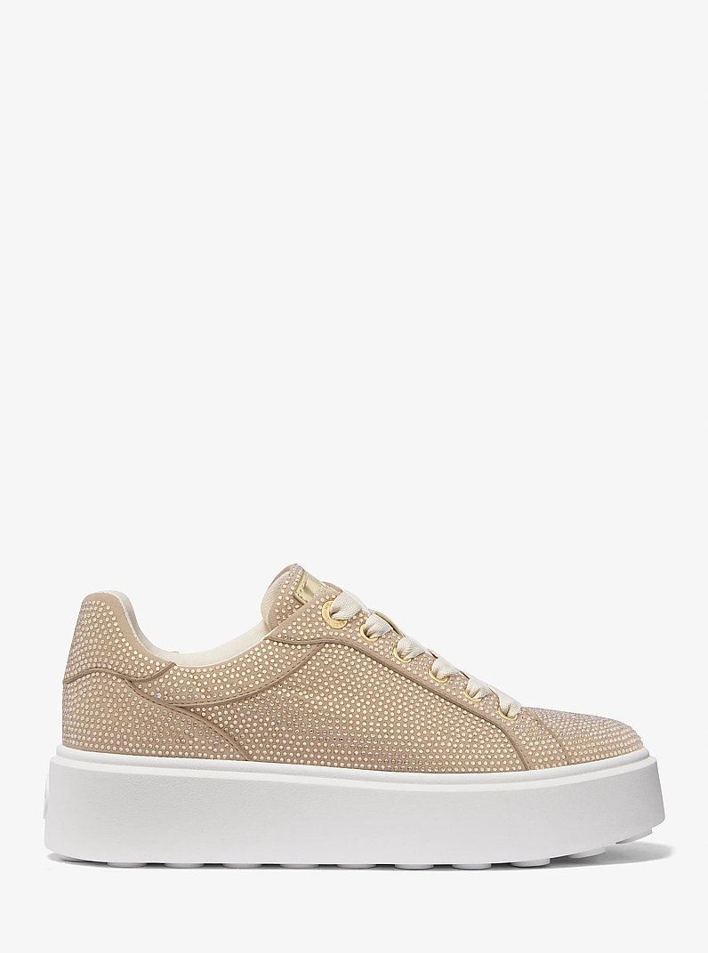 Romey Embellished Platform Sneaker in OAT | Michael Kors