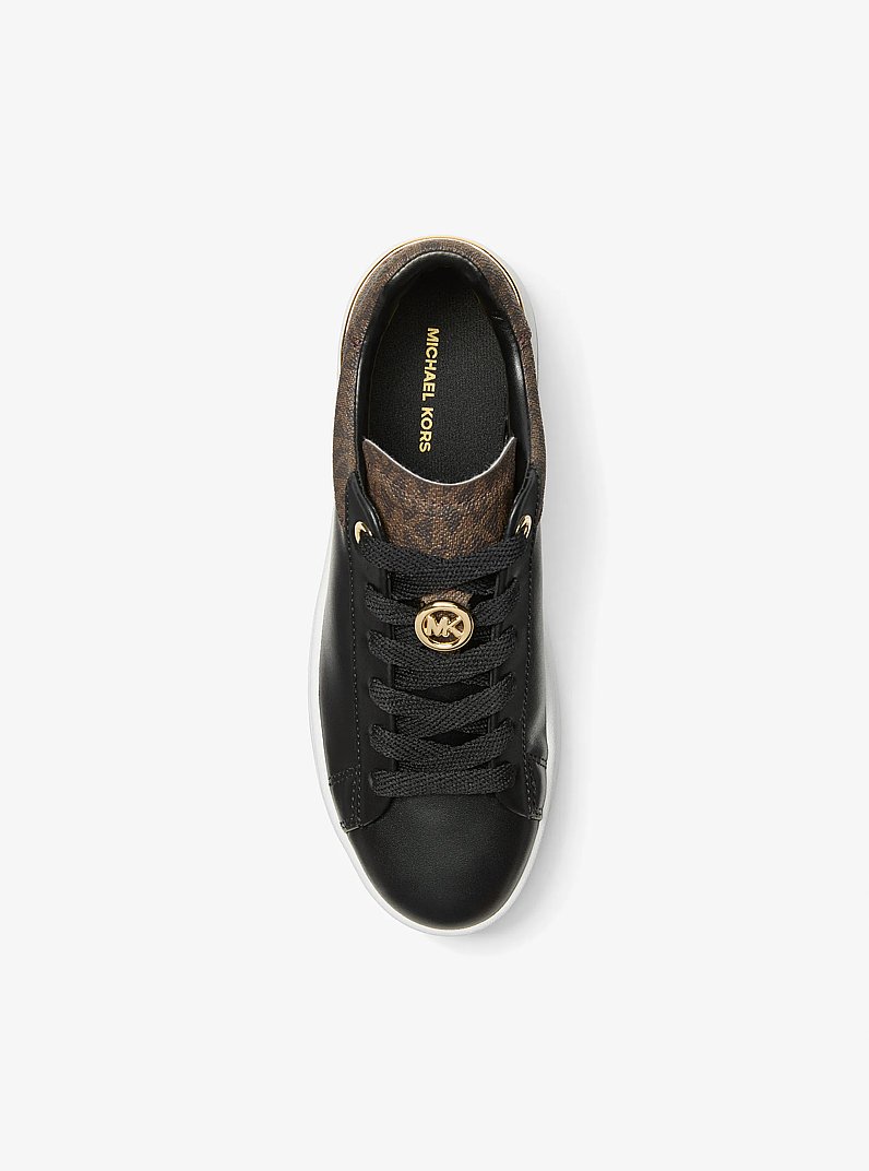 Sneaker Dottie in pelle con logo in MARRONE/NERO | Michael Kors