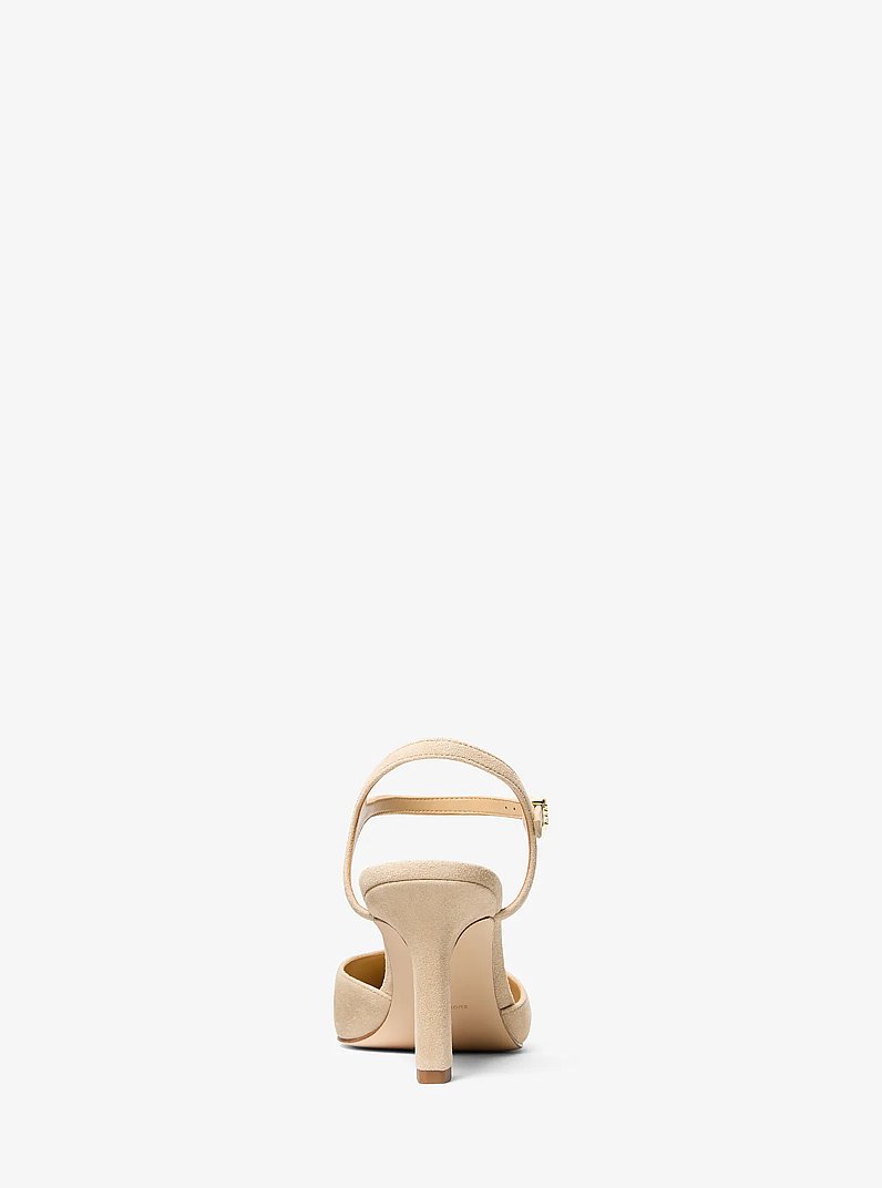 D&eacute;collet&eacute; Amara slingback in pelle scamosciata in CACHI | Michael Kors