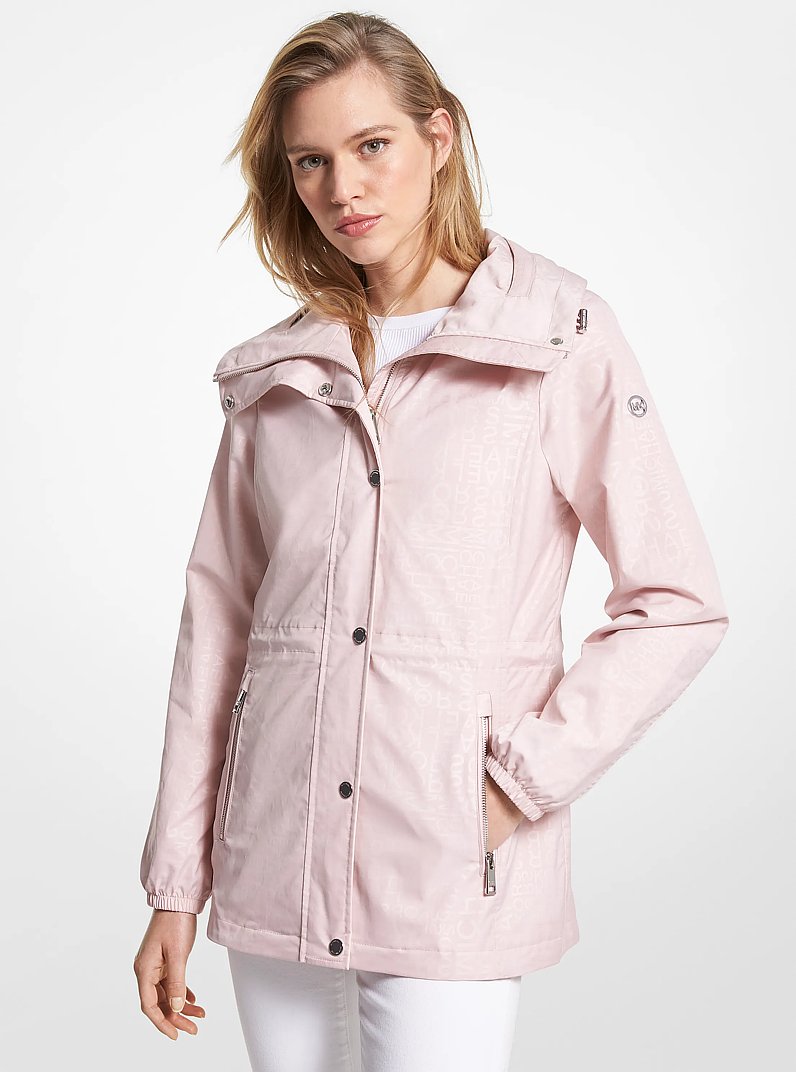 Logo Print Woven Anorak in AGUA DE ROSAS | Michael Kors