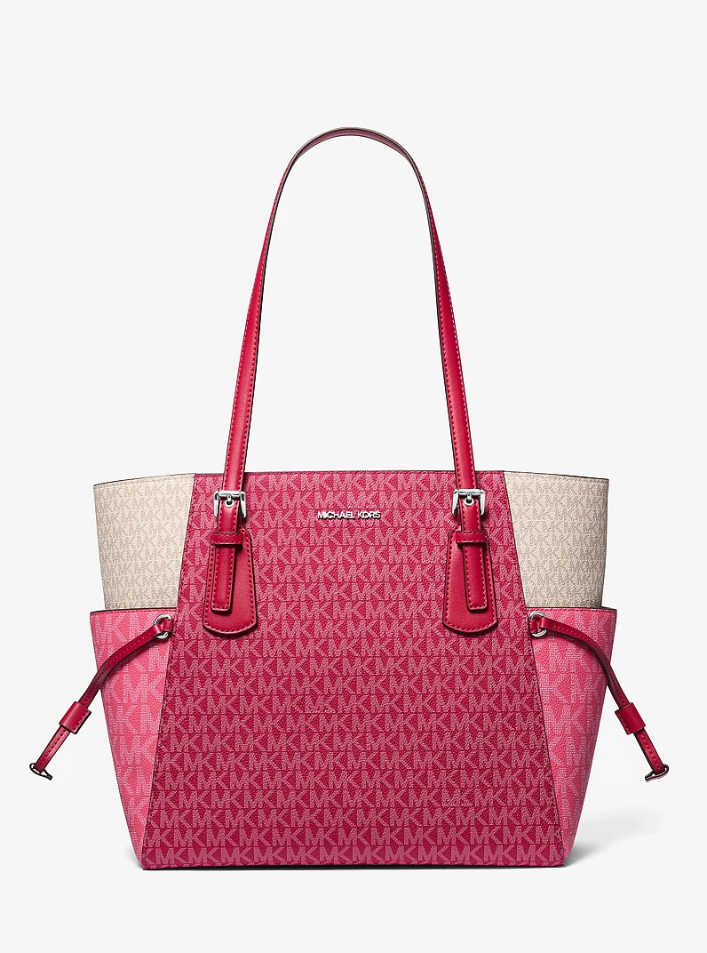 Voyager Large Color-Block Signature Logo Tote Bag in DENIM MULTI