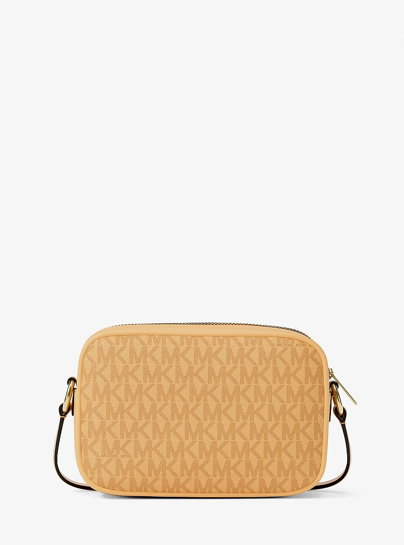 Jet Set Small Signature Logo Camera Crossbody Bag in HONEYWHEAT | Michael Kors