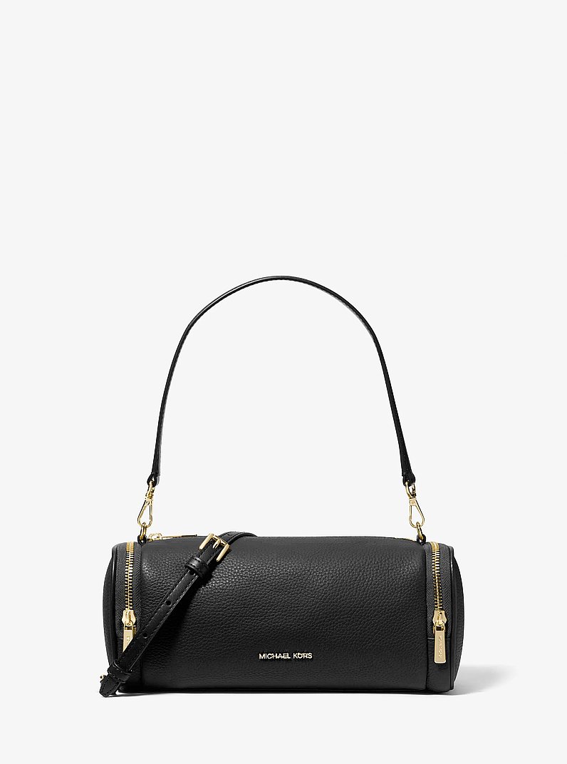 Borsa a tracolla convertibile Jet Set Travel piccola in pelle martellata in NERO | Michael Kors