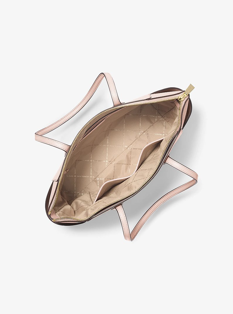 Sac fourre-tout Marilyn de taille moyenne en cuir Saffiano in ROSE P&Acirc;LE | Michael Kors