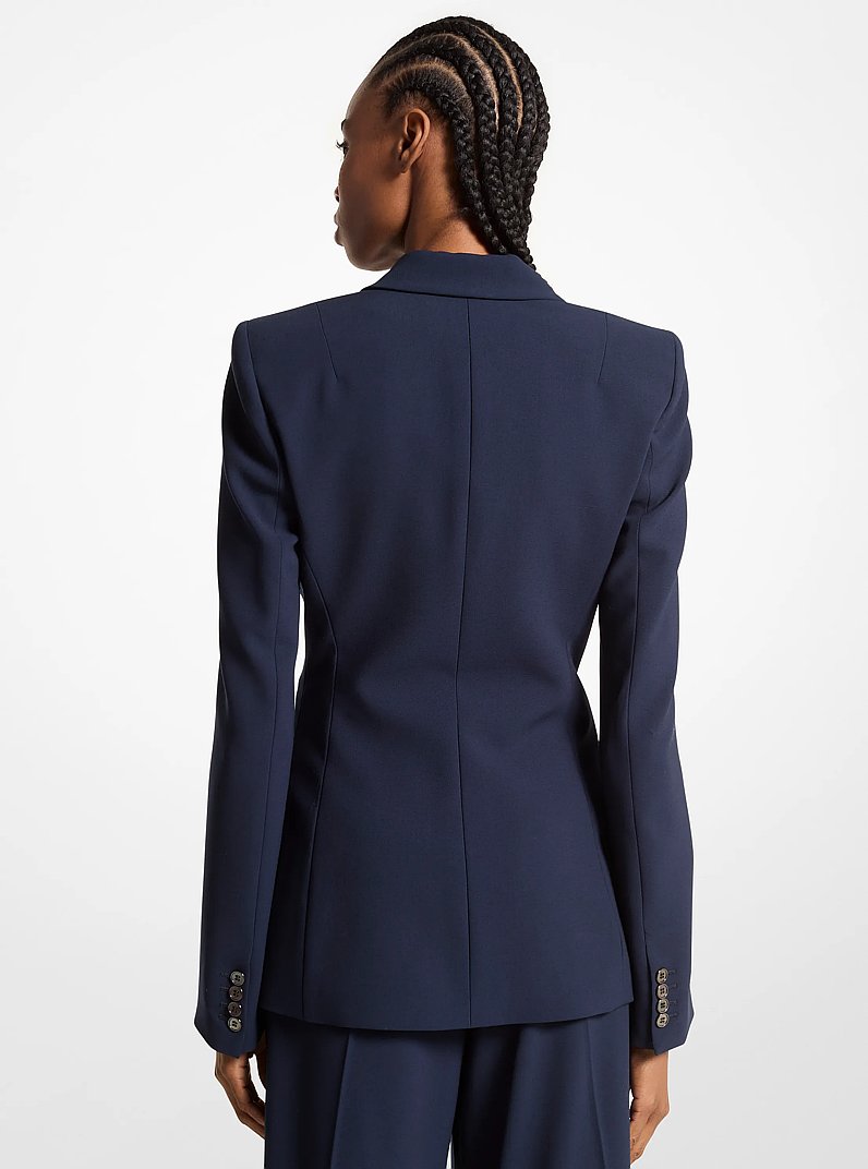 Zweireihiger Blazer Georgina aus Wollserge in MIDNIGHT | Michael Kors