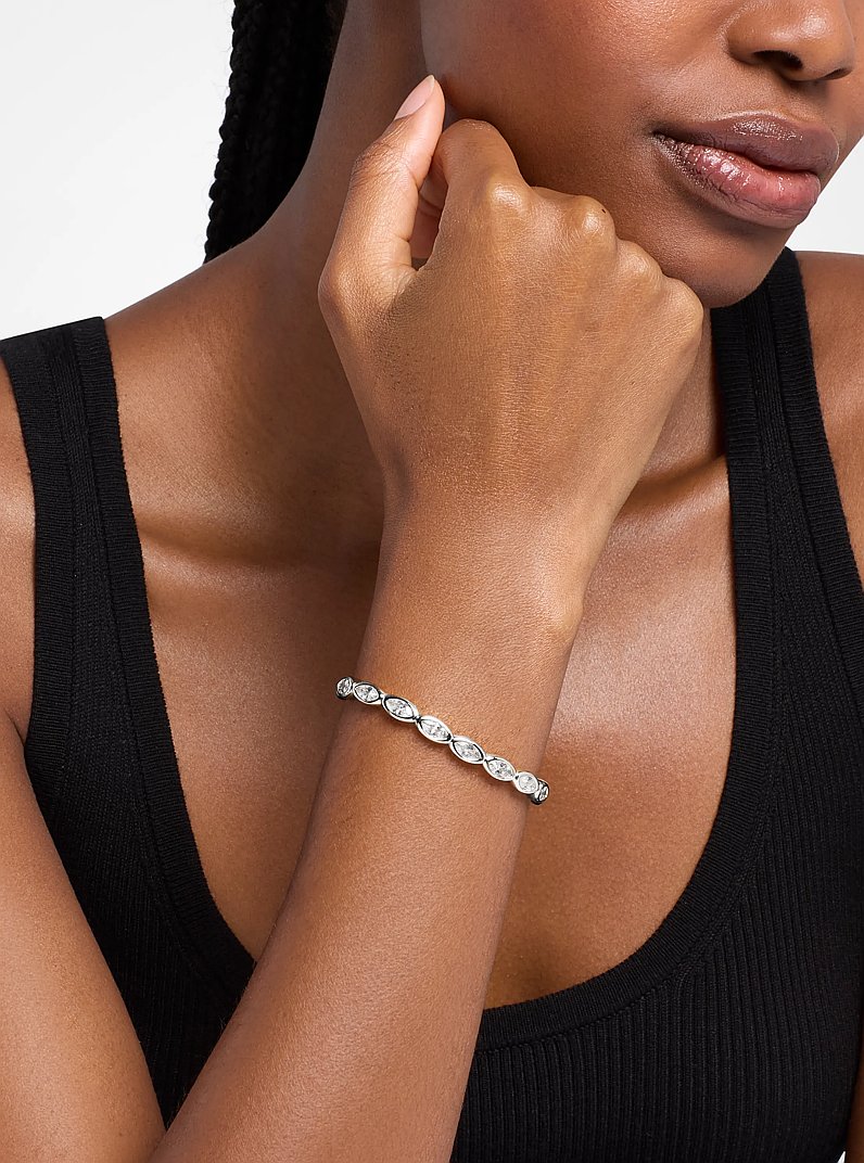 Bracelet rivi&egrave;re &agrave; pierres taille marquise in ARGENT | Michael Kors