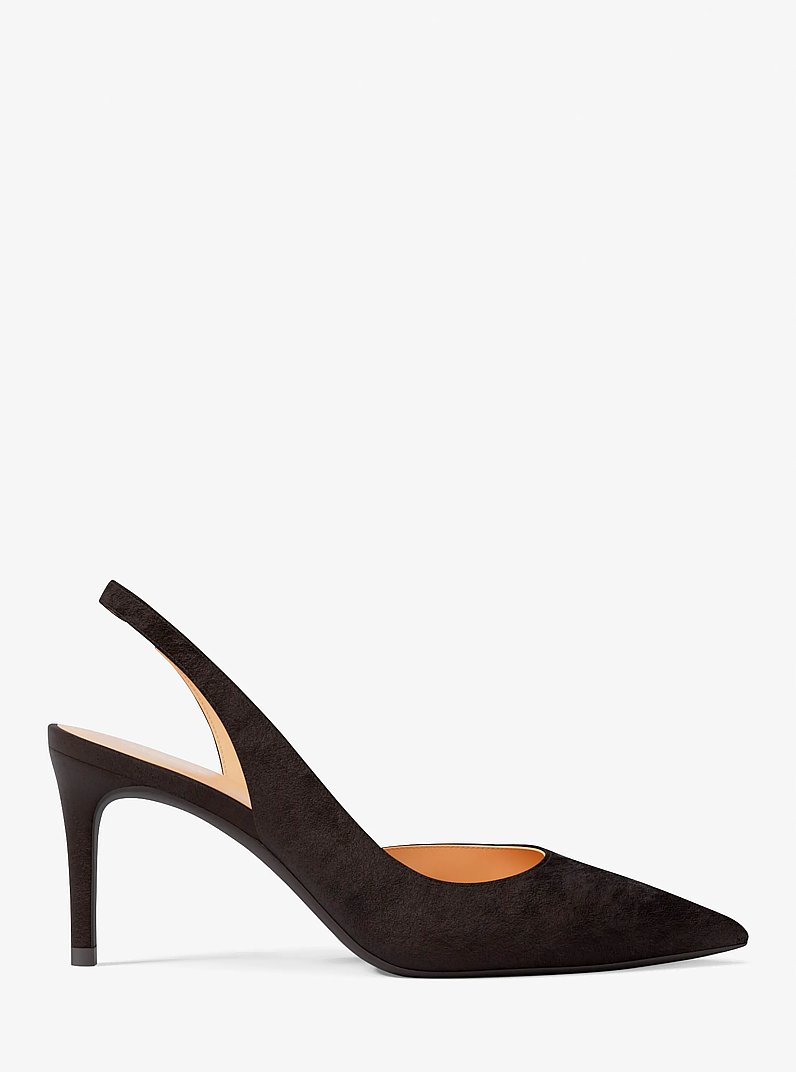 Alina Flex Suede Slingbag Pump in CHOCOLATE | Michael Kors