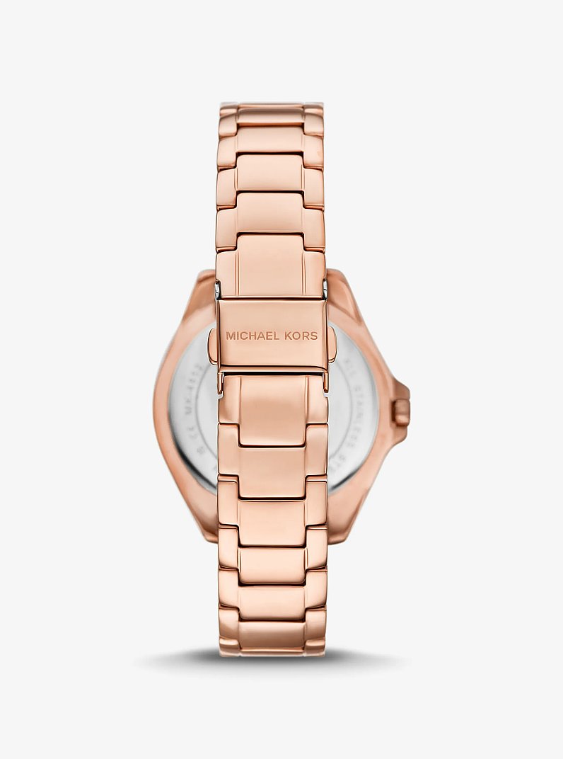 Montre Kaycie ton or rose &agrave; pierres pav&eacute;es