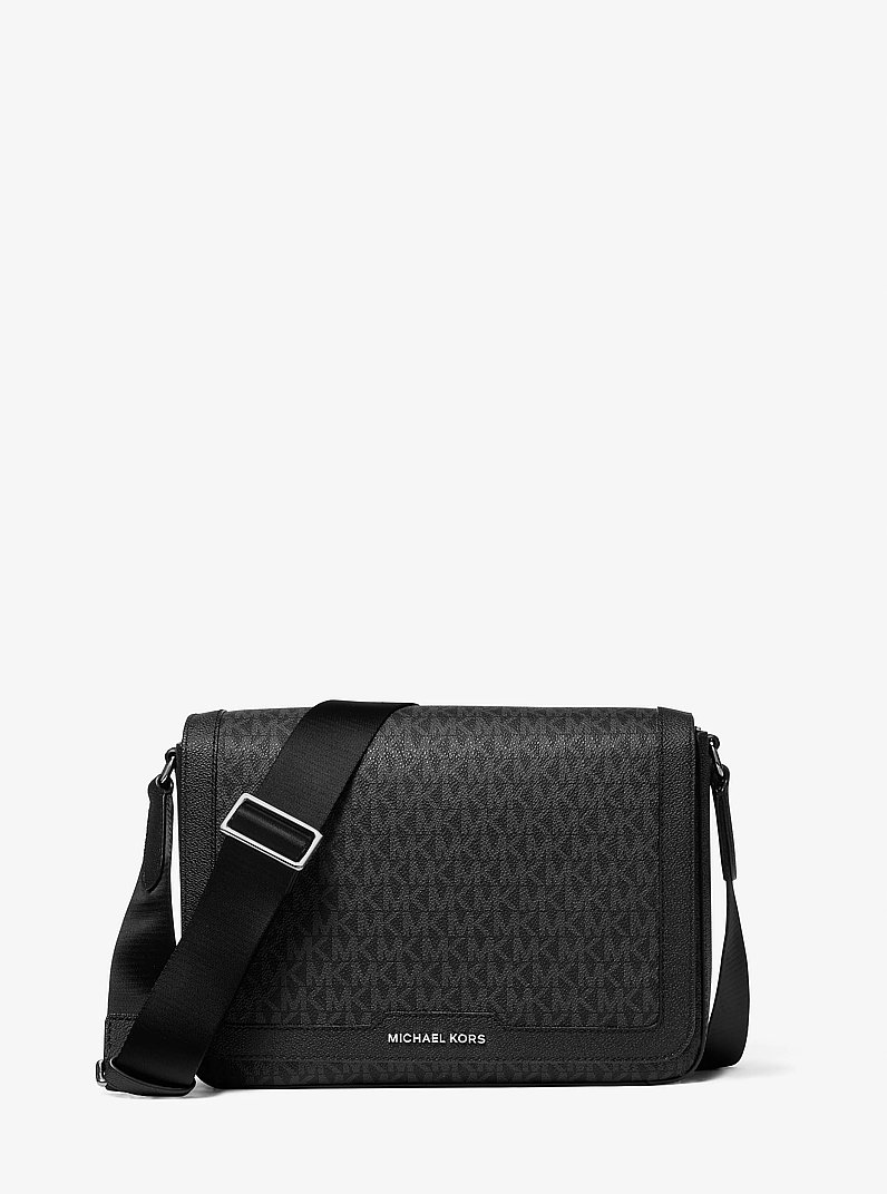 Sac &agrave; bandouli&egrave;re Hudson &agrave; logo Signature in NOIR | Michael Kors