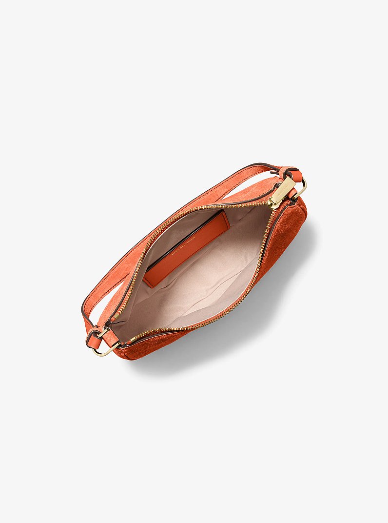 Kyla Small Suede Convertible Pochette in MIMOSA | Michael Kors