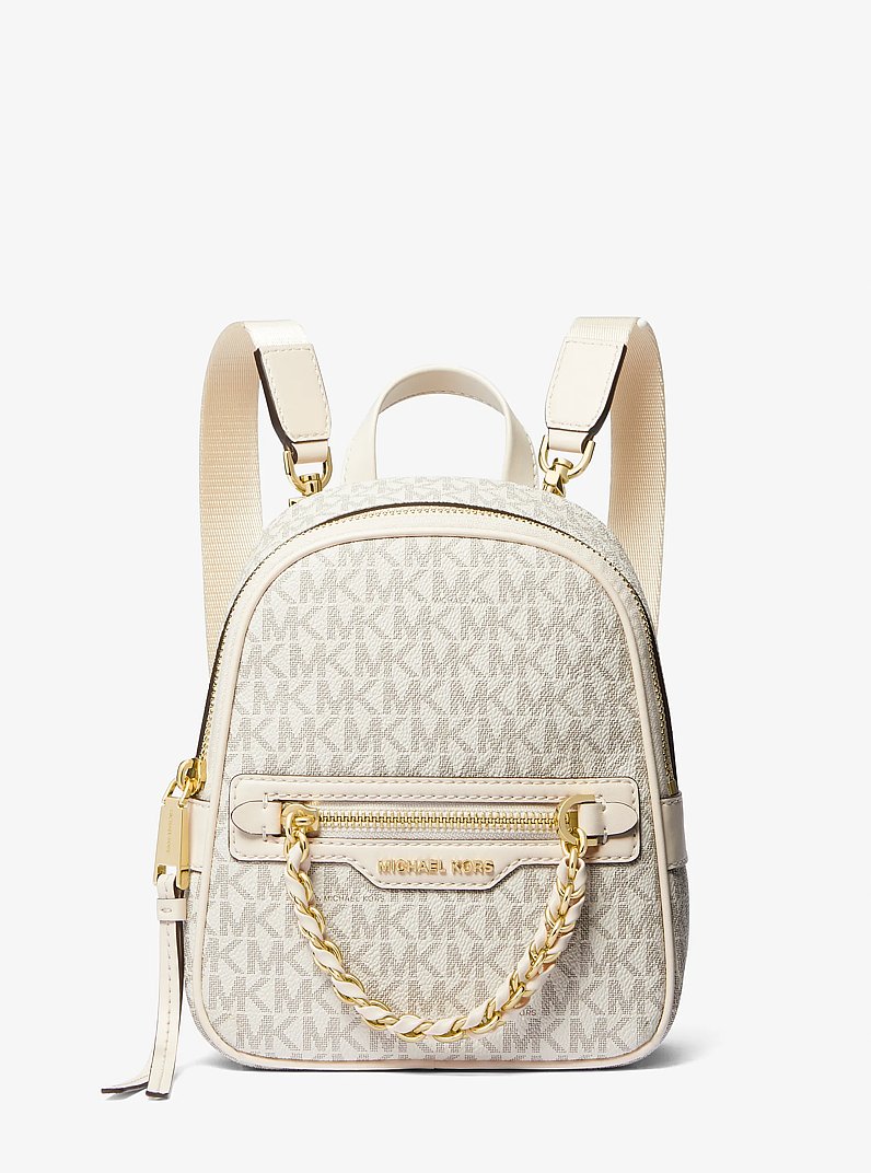 Elliot Extra-Small Logo Backpack in VAN/CREAM | Michael Kors