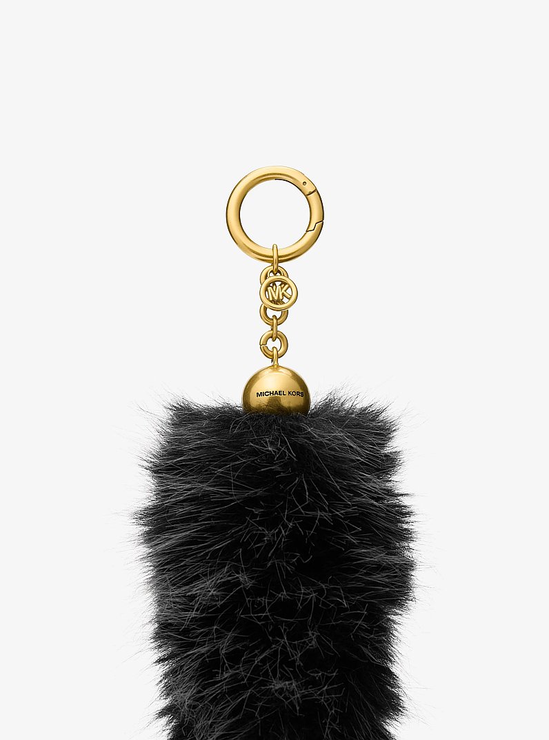 Faux Fur Bag Charm in BLACK COMBO | Michael Kors