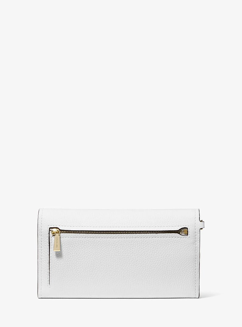 Smartphone-Handgelenktasche Jet Set Medium aus gekrispeltem Leder in OPTIC WHITE | Michael Kors