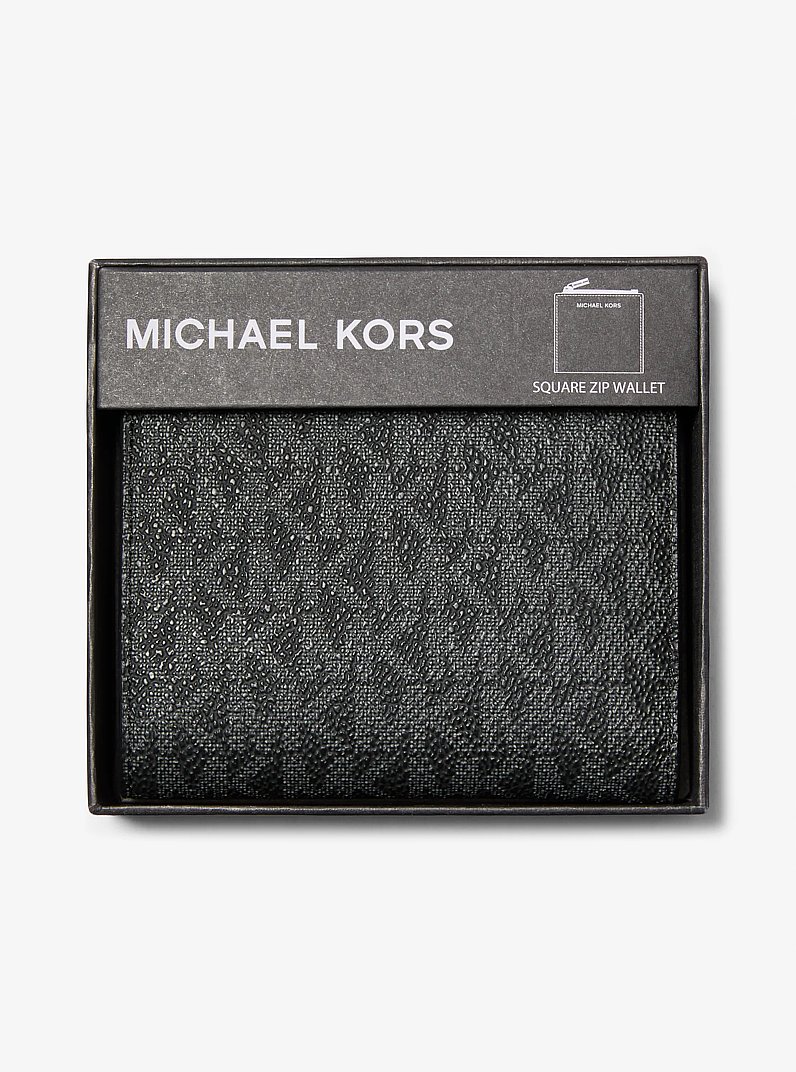 Cooper Signature Logo Wallet in BLACK | Michael Kors