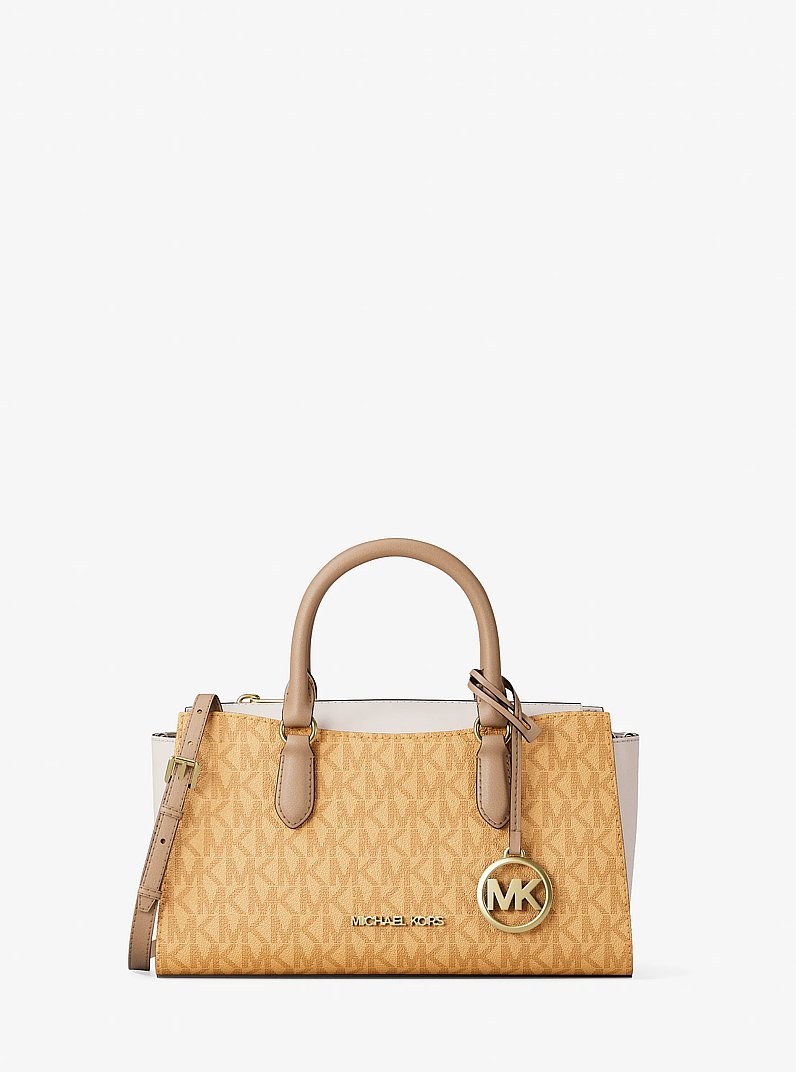 Petit sac messager Arden &agrave; logo Signature et &agrave; blocs de couleurs in BL&Eacute; AU MIEL MULTI | Michael Kors