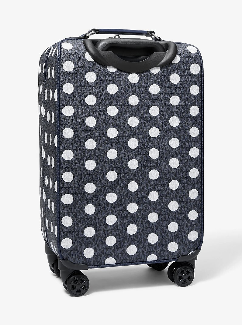 Small Polka Dot Signature Logo Suitcase in NAVY | Michael Kors