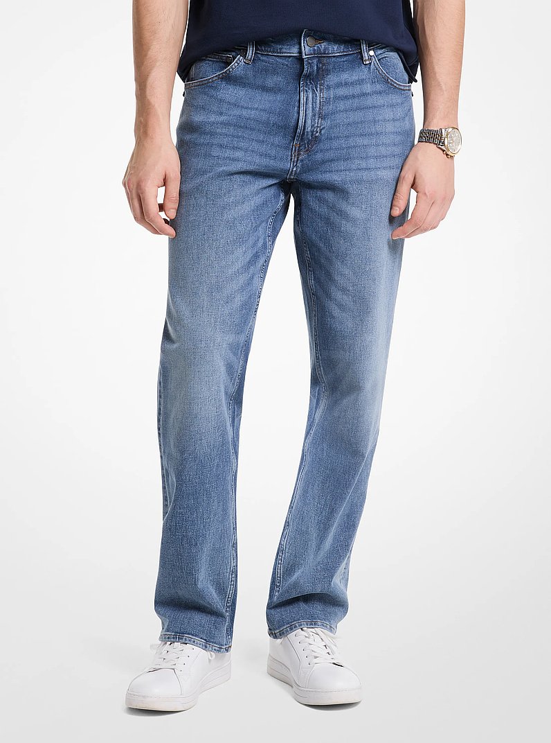 Finn Straight-Fit Denim Jeans in MARSHALL | Michael Kors