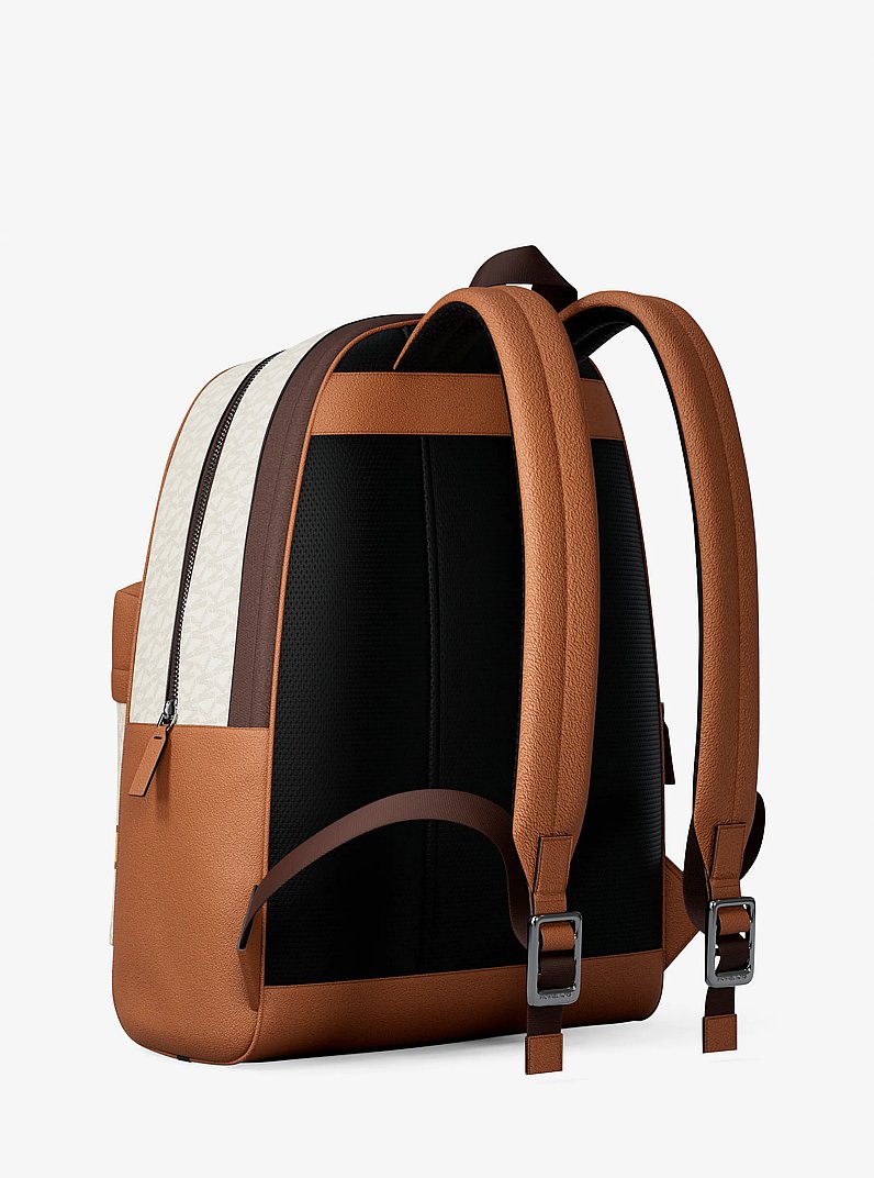 Sac &agrave; dos Pacey ray&eacute; &agrave; logo Signature et &agrave; ornements in COMBINAISON VANILLE | Michael Kors