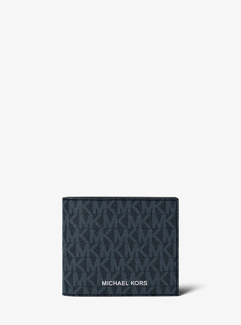 Signature Logo Wallet and Reversible Belt Gift Set in ADMRL/PLBLUE | Michael Kors