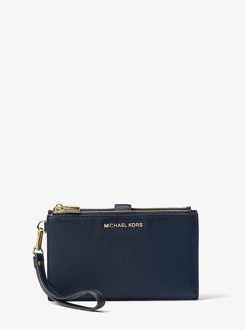 Adele Leather Smartphone Wallet in NAVY | Michael Kors